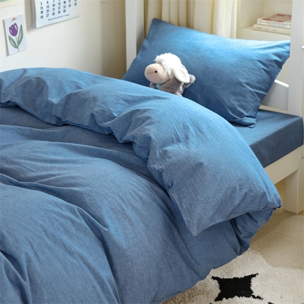 91家纺网 家纺一手货源 找家纺 （总）北欧良品 新款A类色织水洗棉学生三件套床套款