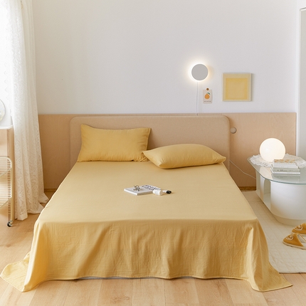 91家纺网 家纺一手货源 找家纺 （总）2024新款40s全棉透气亲肤双层纱四件套单品系列-单床单