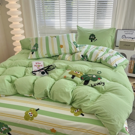 91家纺网 家纺一手货源 找家纺 （总）苏拉家居 2024新款毛巾绣双面四件套