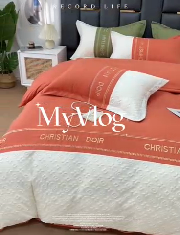 91家纺网 家纺一手货源 找家纺 （总）2025新款直播爆款水洗棉磨毛刺绣浮雕四件套-慕兰迪