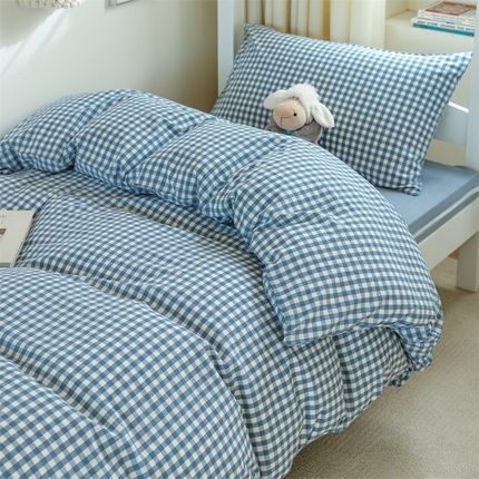 91家纺网 家纺一手货源 找家纺 （总）北欧良品 新款A类色织水洗棉学生三件套床套款