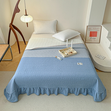 91家纺网 家纺一手货源 找家纺 （总）源舜家纺 2025新款全棉色织拼接款床盖 