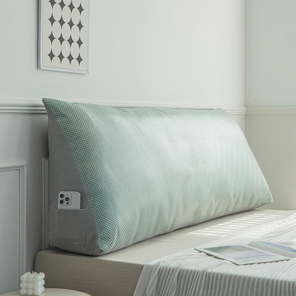 91家纺网 家纺一手货源 找家纺 （总）爱妮灵 2024新款冰丝藤席床头靠垫软包夏天床上靠背靠枕宿舍枕头护腰孕妇枕