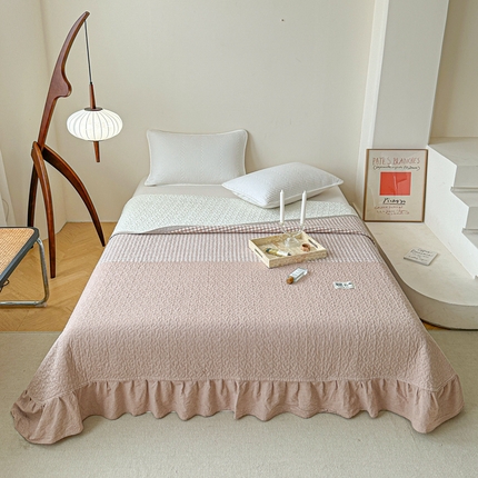 91家纺网 家纺一手货源 找家纺 （总）源舜家纺 2025新款全棉色织拼接款床盖 