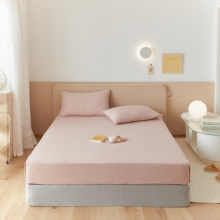 91家纺网 家纺一手货源 找家纺 （总）2024新款40s全棉透气亲肤双层纱四件套单品系列-单床笠