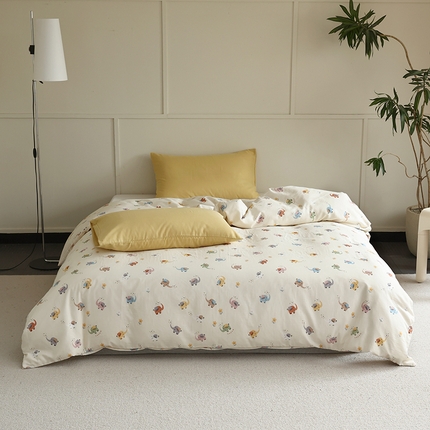 91家纺网 家纺一手货源 找家纺 （总）2024新款40s全棉透气亲肤双层纱四件套单品系列-单被套