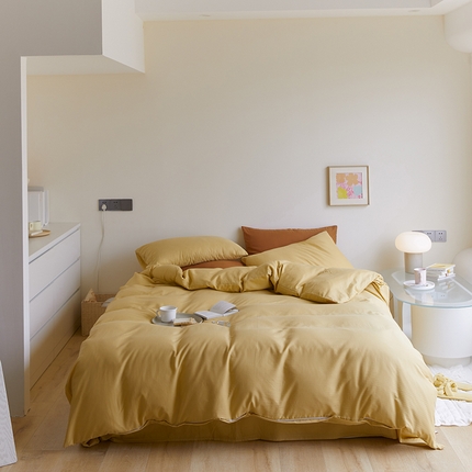 91家纺网 家纺一手货源 找家纺 （总）2024新款40s全棉透气亲肤双层纱四件套单品系列-四件套