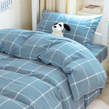 91家纺网 家纺一手货源 找家纺 （总）北欧良品 新款A类色织水洗棉学生三件套床套款