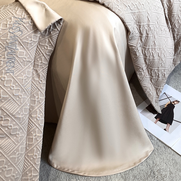 91家纺网 家纺一手货源 找家纺 优悦 2024新款时尚提花四件套-卡乐 卡乐-香槟