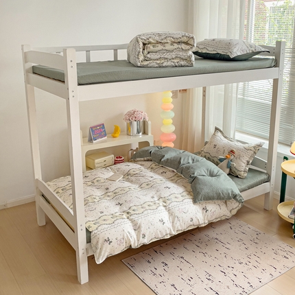 91家纺网 家纺一手货源 找家纺 贝扬思家纺 2025新款亲肤棉印花三件套系列 萌兔茶会