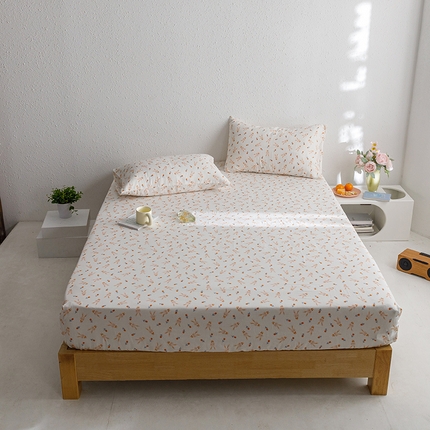 91家纺网 家纺一手货源 找家纺 （总）2024新款40s全棉透气亲肤双层纱四件套单品系列-单床笠