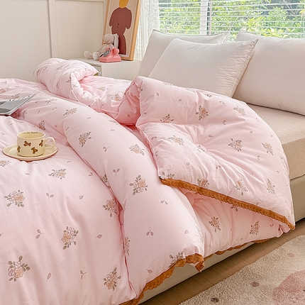 91家纺网 家纺一手货源 找家纺 （总）心悦 2024新款韩版全棉印花大豆被系列