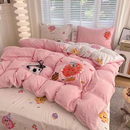 91家纺网 家纺一手货源 找家纺 （总）苏拉家居 2024新款毛巾绣双面四件套