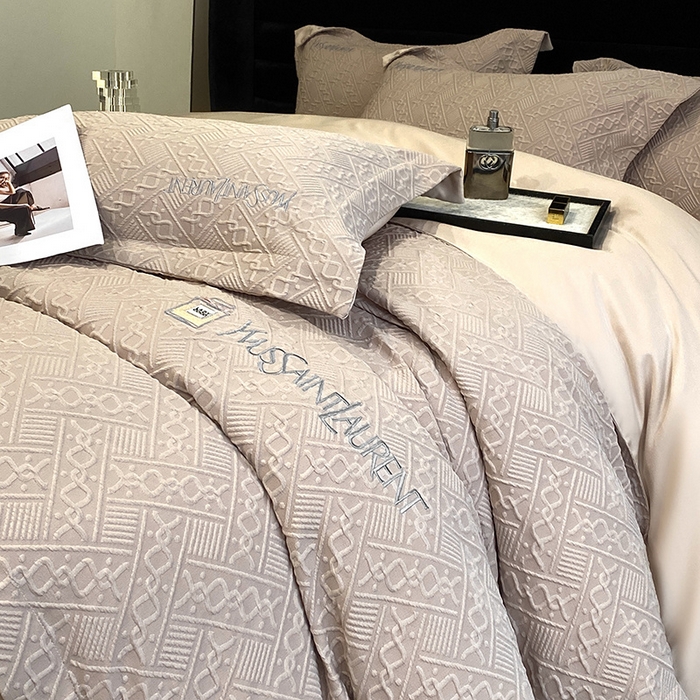 91家纺网 家纺一手货源 找家纺 优悦 2024新款时尚提花四件套-卡乐 卡乐-香槟