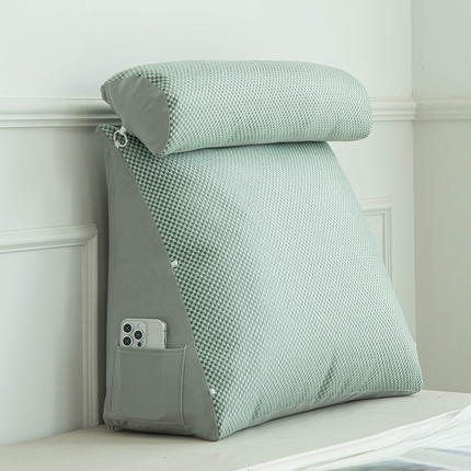 91家纺网 家纺一手货源 找家纺 （总）爱妮灵蚊帐 2024新款冰丝藤席床头靠垫软包夏天床上靠背靠枕宿舍枕头护腰孕妇枕