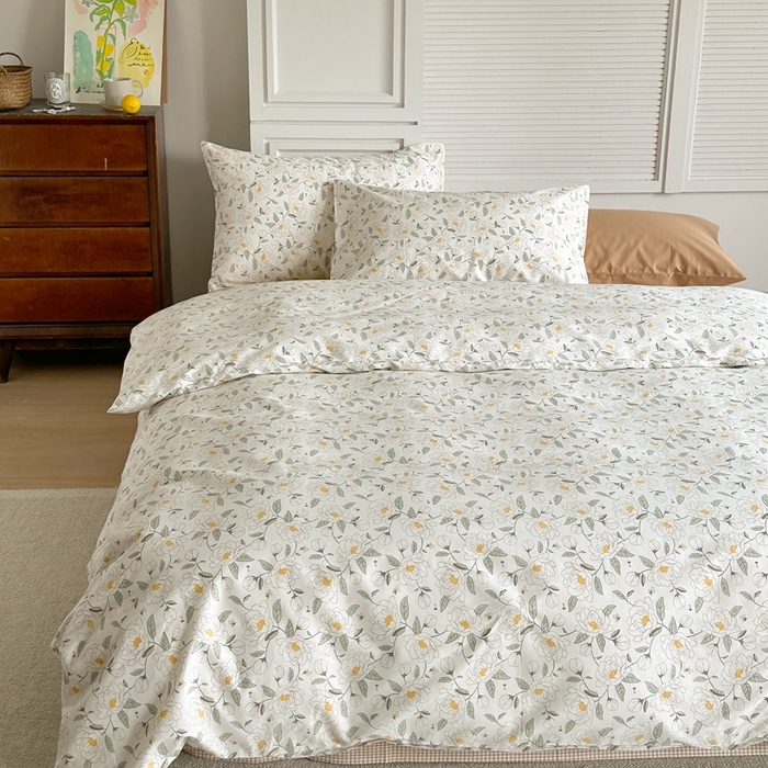 91家纺网 家纺一手货源 找家纺 棉眠 2024新款40支AB版全棉印花四件套 姑苏