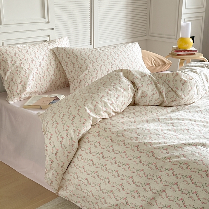 91家纺网 家纺一手货源 找家纺 棉眠 2024新款40支AB版全棉印花四件套 小乔