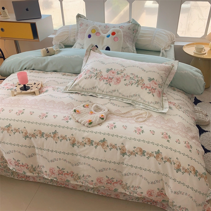 91家纺网 家纺一手货源 找家纺 莱豫家纺 2024新款纯棉四件套13070第六波 蔷薇之恋