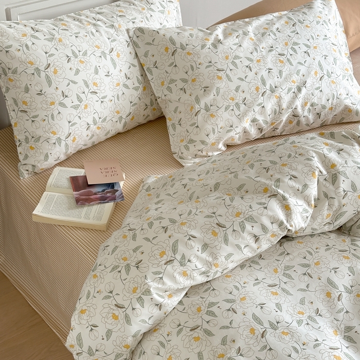 91家纺网 家纺一手货源 找家纺 棉眠 2024新款40支AB版全棉印花四件套 姑苏