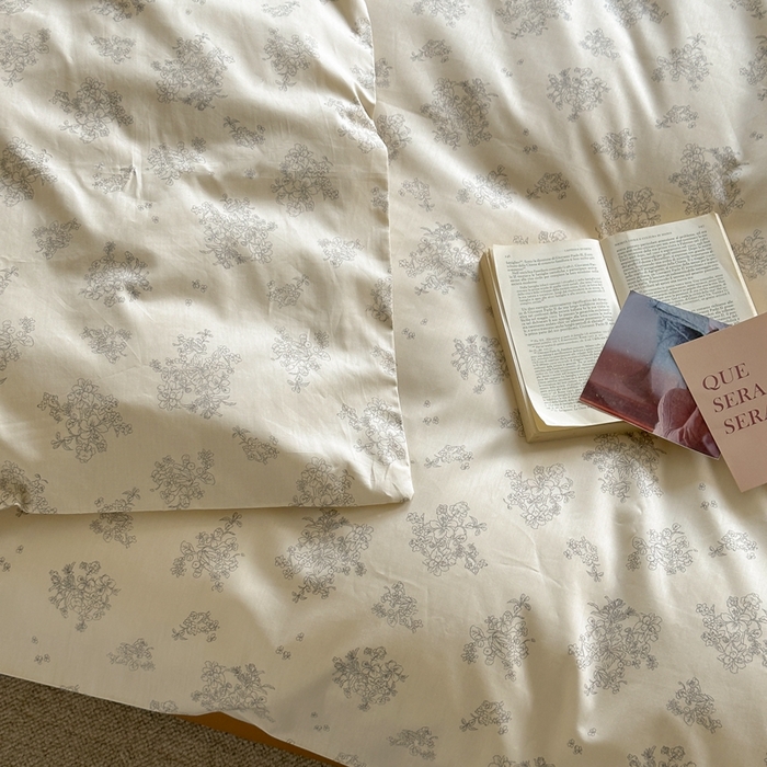 91家纺网 家纺一手货源 找家纺 棉眠 2024新款40支AB版全棉印花四件套 奶油马蒂斯