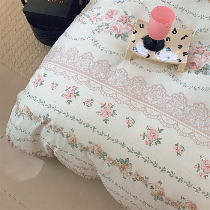 91家纺网 家纺一手货源 找家纺 莱豫家纺 2024新款纯棉四件套13070第六波 蔷薇之恋