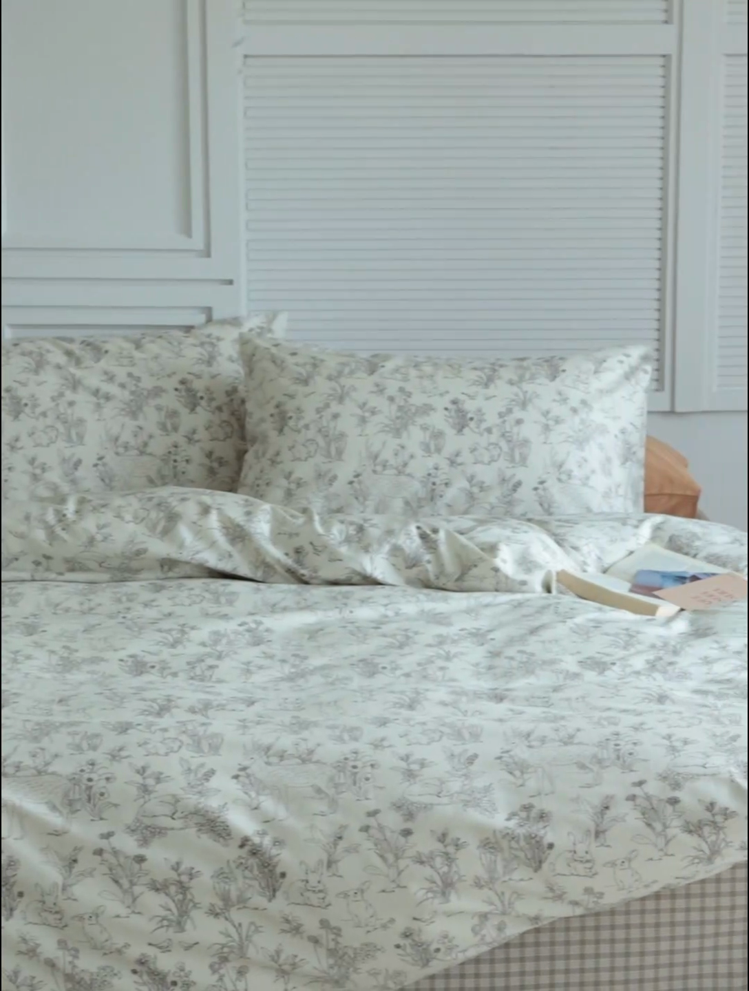 91家纺网 家纺一手货源 找家纺 棉眠 2024新款40支AB版全棉印花四件套 温莎