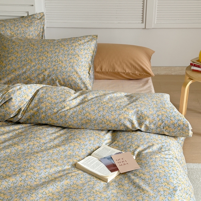 91家纺网 家纺一手货源 找家纺 棉眠 2024新款40支AB版全棉印花四件套 烟雨江南