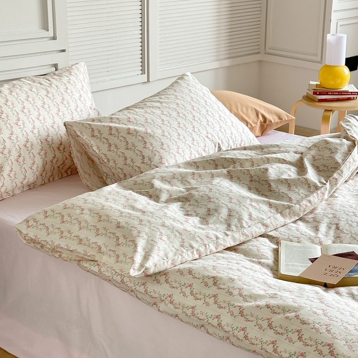 91家纺网 家纺一手货源 找家纺 棉眠 2024新款40支AB版全棉印花四件套 小乔