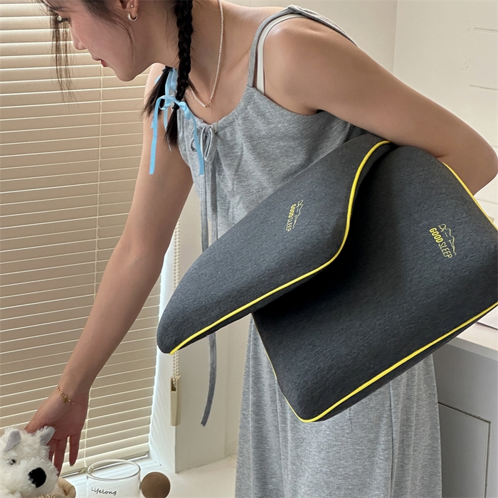 91家纺网 家纺一手货源 找家纺 伟邦枕芯 2024新款高端生物基儿童0压记忆枕枕头枕芯 黑色高款50×30cm/只