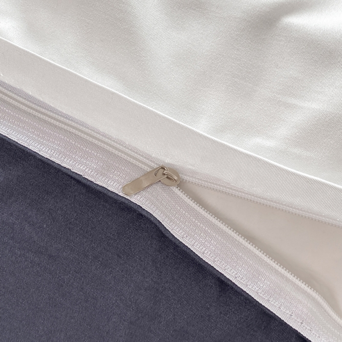 91家纺网 家纺一手货源 找家纺 米瑞娜 2024新款纯色双拼亲肤磨毛水洗棉四件套 白蓝黑