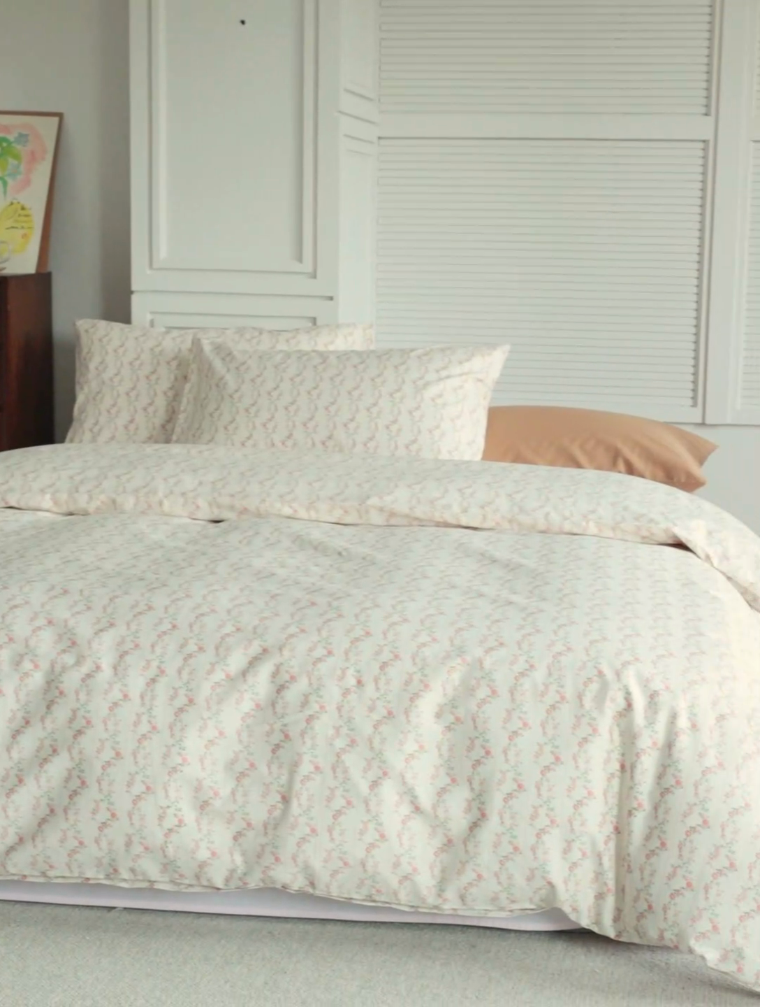 91家纺网 家纺一手货源 找家纺 棉眠 2024新款40支AB版全棉印花四件套 小乔