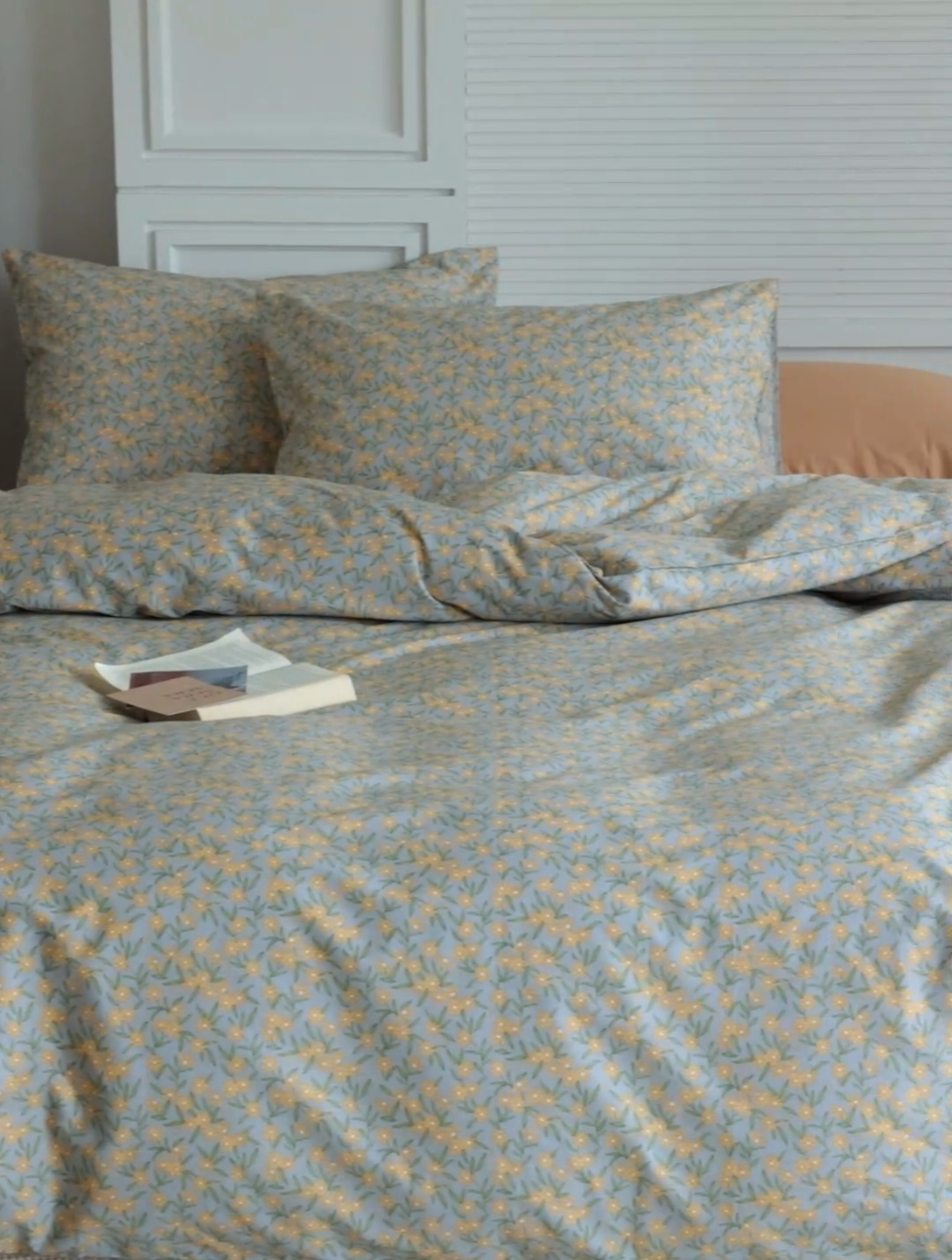 91家纺网 家纺一手货源 找家纺 棉眠 2024新款40支AB版全棉印花四件套 烟雨江南