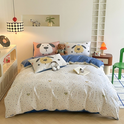 91家纺网 家纺一手货源 找家纺 （总）富瑞阁 2024新款ins13372全棉数码印花四件套