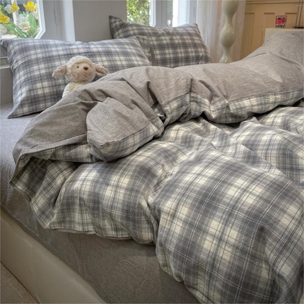 91家纺网 家纺一手货源 找家纺 （总）2024新款软糯亲肤云朵棉无印风水洗棉三件套四件套