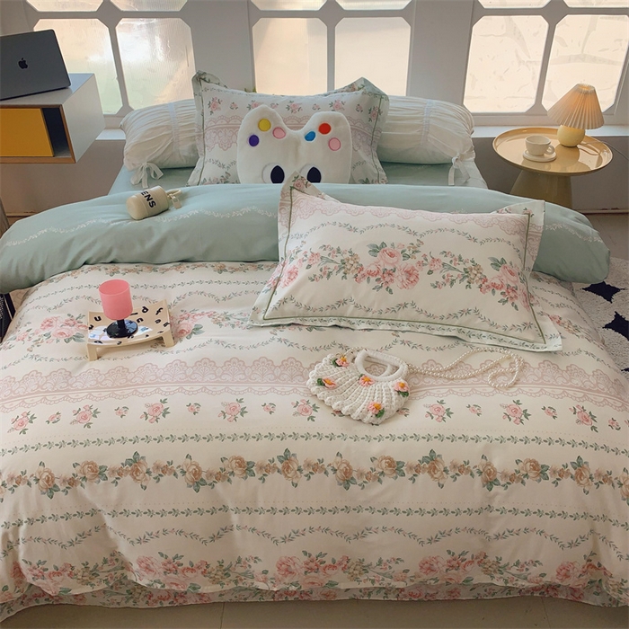 91家纺网 家纺一手货源 找家纺 莱豫家纺 2024新款纯棉四件套13070第六波 蔷薇之恋