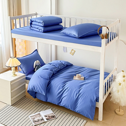 91家纺网 家纺一手货源 找家纺 （总）棉造2024新款13372纯棉学生宿舍上下床套件全棉三件套六件套