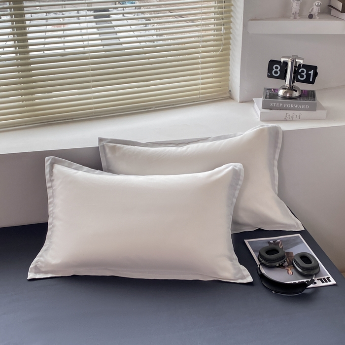 91家纺网 家纺一手货源 找家纺 米瑞娜 2024新款纯色双拼亲肤磨毛水洗棉四件套 白蓝黑