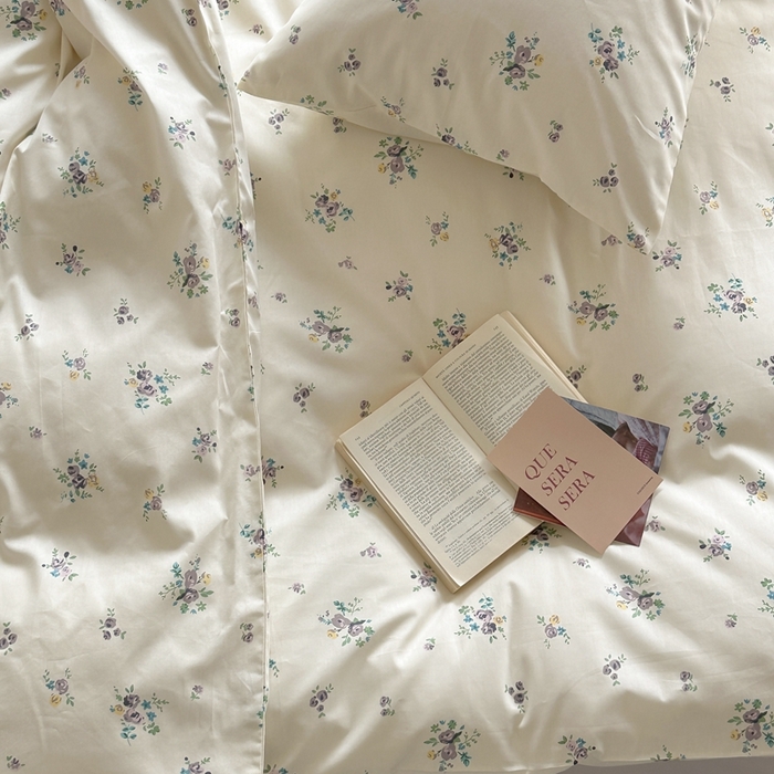 91家纺网 家纺一手货源 找家纺 棉眠 2024新款40支AB版全棉印花四件套 青梅子