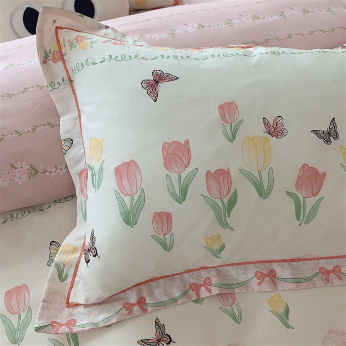 91家纺网 家纺一手货源 找家纺 莱豫家纺 2024新款纯棉四件套13070第六波 花香引蝶