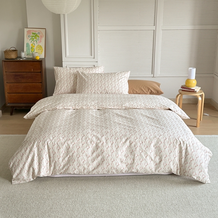 91家纺网 家纺一手货源 找家纺 棉眠 2024新款40支AB版全棉印花四件套 小乔