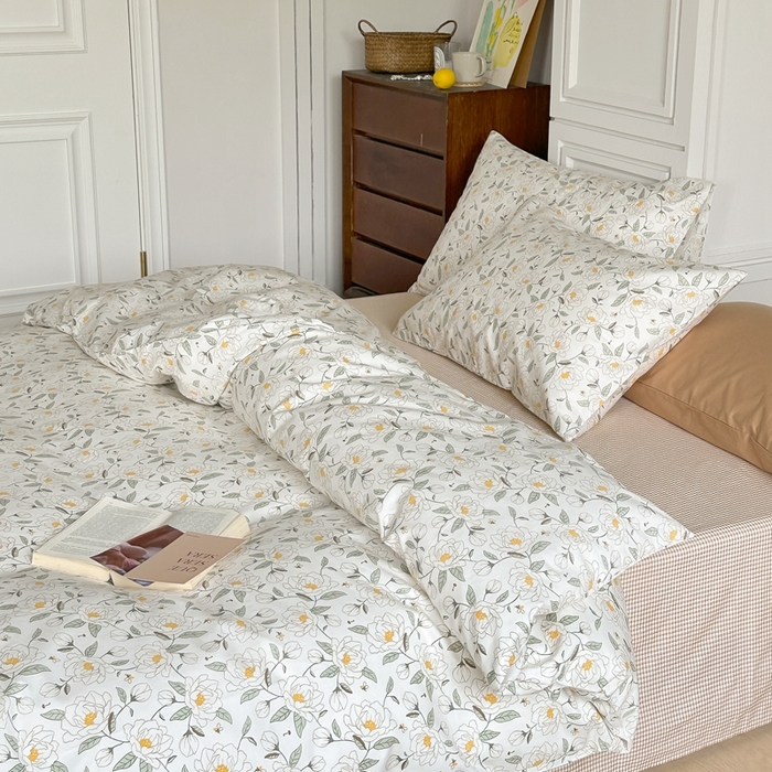 91家纺网 家纺一手货源 找家纺 棉眠 2024新款40支AB版全棉印花四件套 姑苏