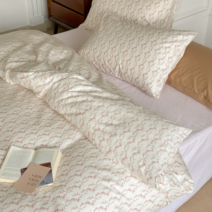 91家纺网 家纺一手货源 找家纺 棉眠 2024新款40支AB版全棉印花四件套 小乔