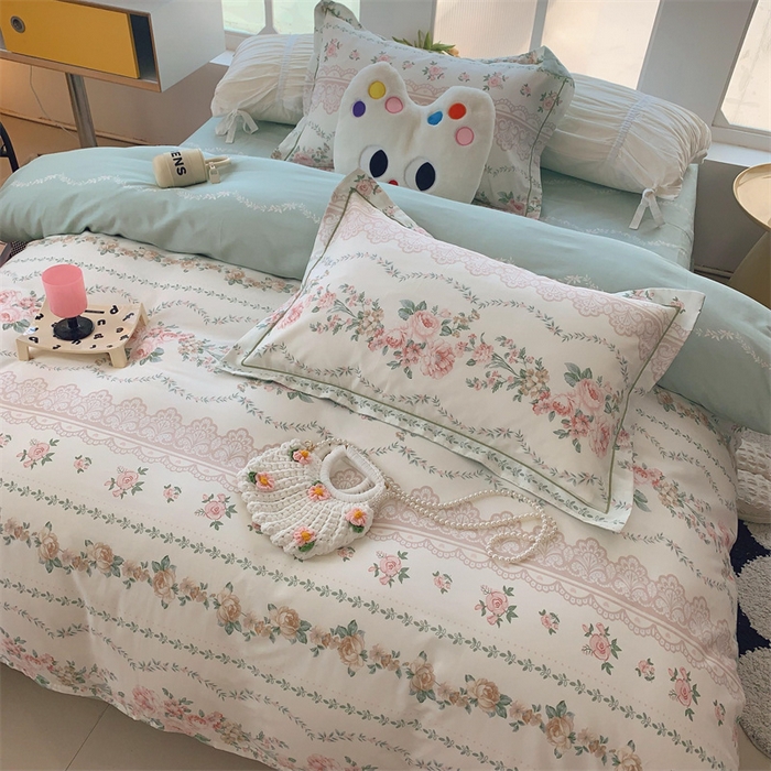 91家纺网 家纺一手货源 找家纺 莱豫家纺 2024新款纯棉四件套13070第六波 蔷薇之恋