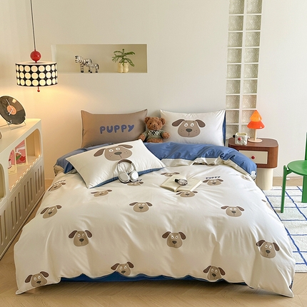 91家纺网 家纺一手货源 找家纺 （总）富瑞阁 2024新款ins13372全棉数码印花四件套