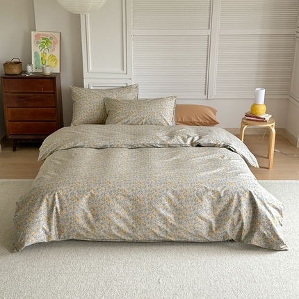 棉眠 2024新款40支AB版全棉印花四件套 烟雨江南