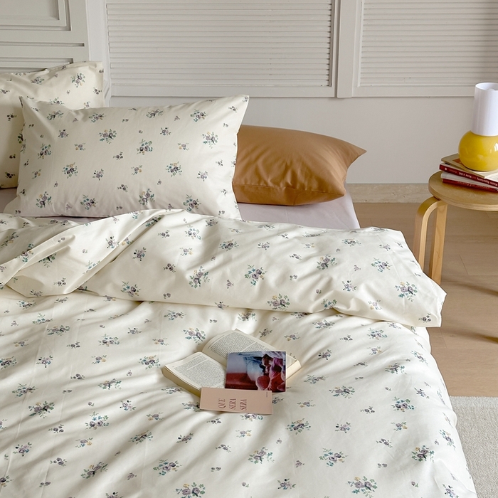 91家纺网 家纺一手货源 找家纺 棉眠 2024新款40支AB版全棉印花四件套 青梅子