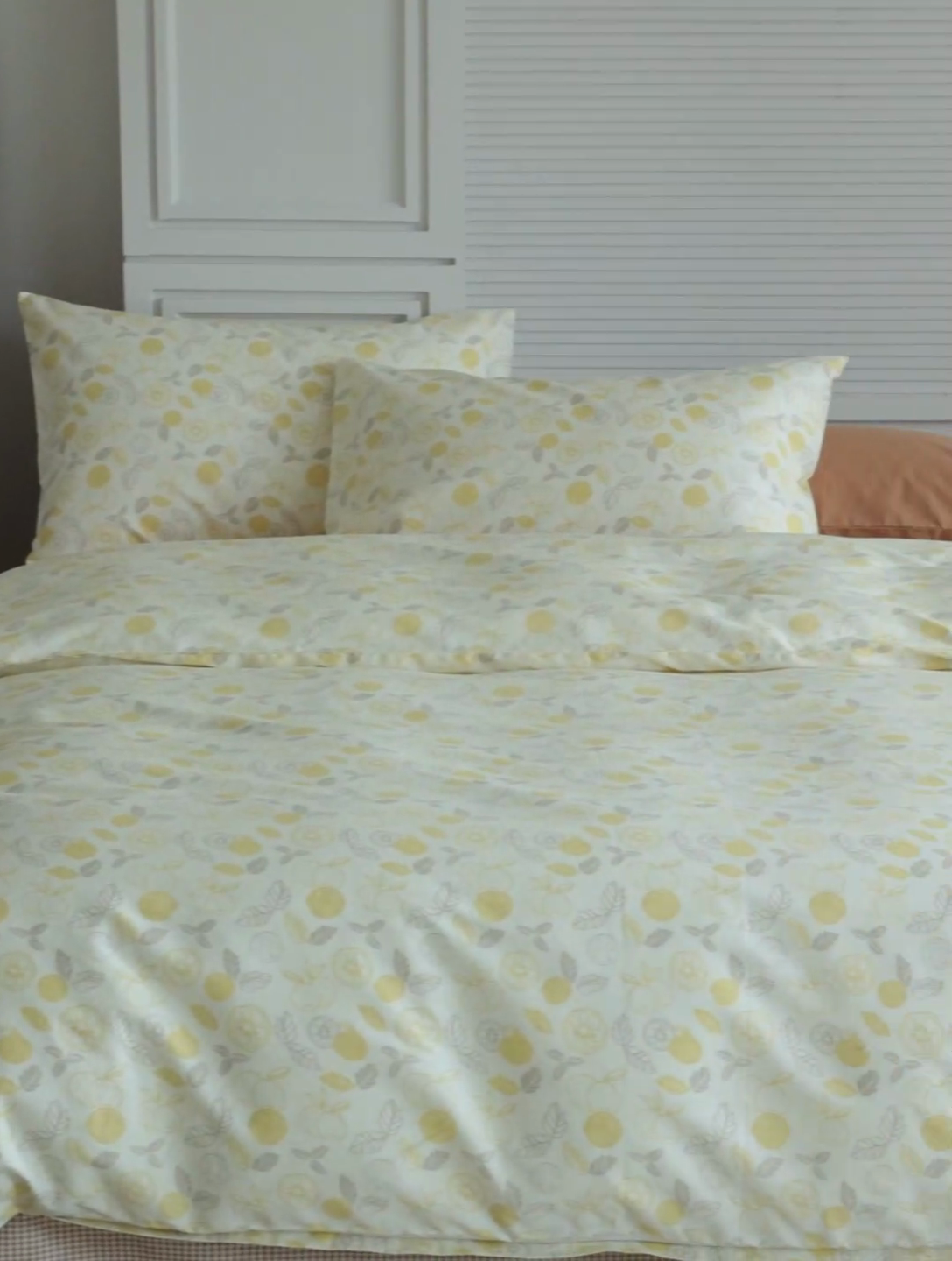 91家纺网 家纺一手货源 找家纺 棉眠 2024新款40支AB版全棉印花四件套 柠檬C