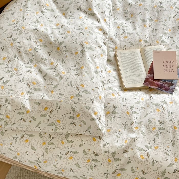 91家纺网 家纺一手货源 找家纺 棉眠 2024新款40支AB版全棉印花四件套 姑苏