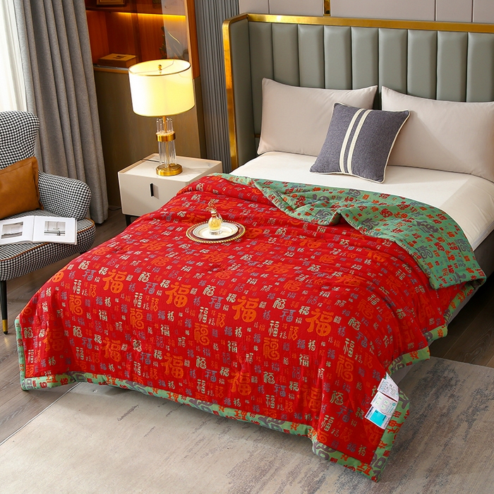 91家纺网 家纺一手货源 找家纺 （总）爱宝被业  2025新款磨毛双层纱夏被