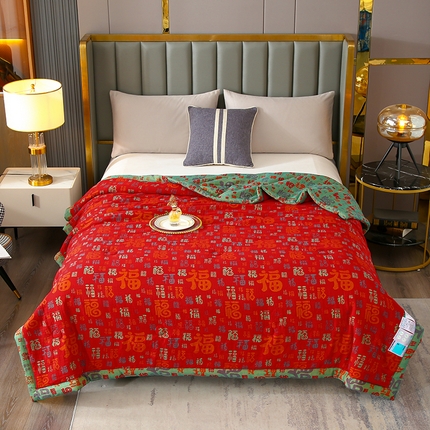 91家纺网 家纺一手货源 找家纺 （总）爱宝被业  2025新款磨毛双层纱夏被